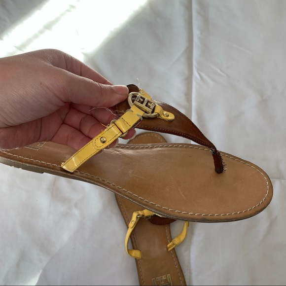 Tommy Hilfiger Yellow Thong Sandals - Picture 6 of 6